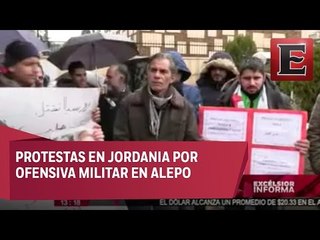 Jordanos protestan ante la embajada rusa por guerra en Siria