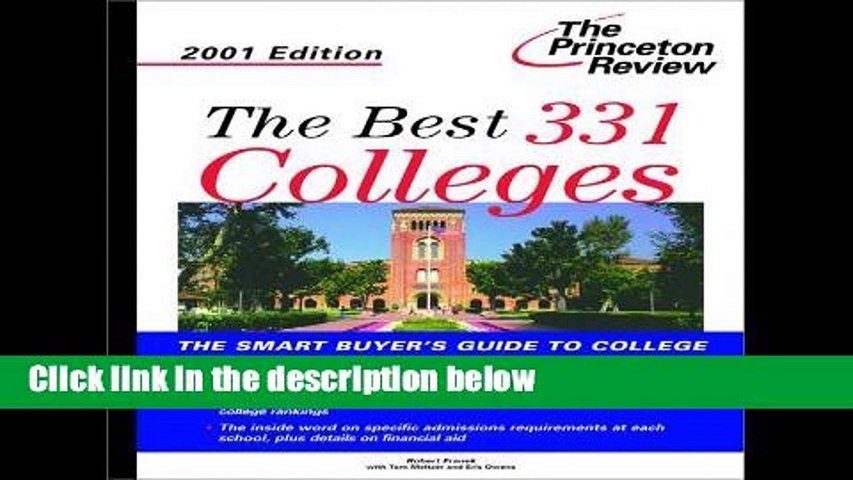 F.R.E.E [D.O.W.N.L.O.A.D] Best 331 Colleges: 2001 Edition (Best Colleges, 2001) [P.D.F]
