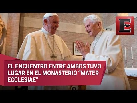 Papa Francisco visita a Benedicto XVI para felicitarlo por la Navidad