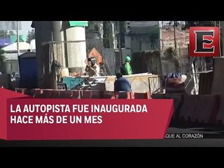 Continúan obras en autopista urbana sur