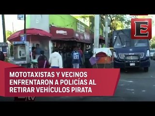 Tensa calma en Culhuacán tras enfrentamiento entre policías y bicitaxistas