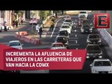 Vacacionistas saturan carreteras por su regreso a sus hogares