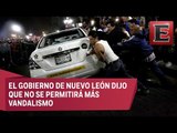 Suman 182 detenidos en Monterrey por vandalismo en protesta antigasolinazo