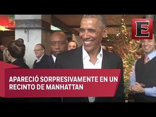 Obama causa gran revuelo al pasear por Nueva York