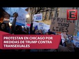 Transexuales protestas contra medida de Trump en Chicago