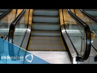 Se atoró en las escaleras eléctricas y pierde la pierna en Plaza Aragón