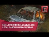 Descubren vehículo con 5 cadáveres calcinados en Chilapa, Guerrero