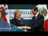Michelle Bachelet y Enrique Peña Nieto inauguran foro de comercio e inversiones