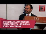 Videgaray se reunirá con senadores por relación México-EU