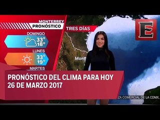 Clima para hoy 26 de marzo de 2017