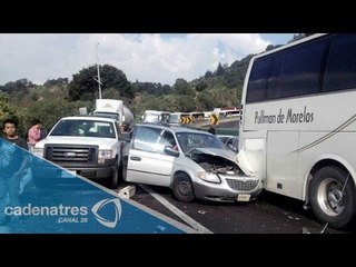 Carambola deja dos muertos en la México-Cuernavaca, “el tráfico se desquicia”