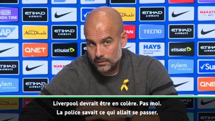 8e j. - Guardiola sur le caillassage du bus : "Le mieux serait de ne pas avoir besoin de la police"