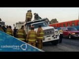 Accidente de camión provoca caos vial en Tlalpan