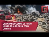 Sofocan incendio en depósito de tuberías en Ecatepec, Edomex