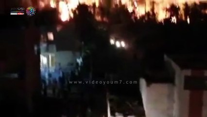 الدفاع المدنى بالوادى الجديد يقيم حزاما عازلا بين حريق الراشدة والمناطق السكنية