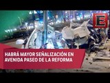 Tras choque en Reforma, implementarán nuevas medidas viales