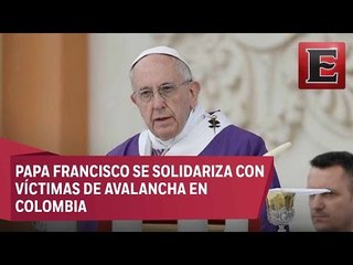 Papa Francisco reza por víctimas en Colombia
