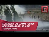 Bomberos luchan por sofocar incendio en Cuemanco