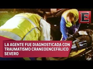 Reportan grave a una de las policías arrolladas en punto de alcoholímetro