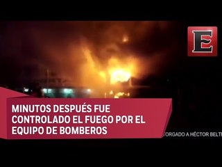 Incendio en una local de calzada de Tlalpan