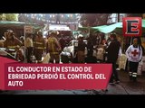 Vehículo impacta contra tianguis y arrolla a 10 personas en la colonia Cuauhtémoc