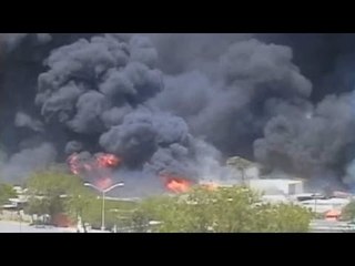 Imponente incendio deja dos muertos en fábrica de aceites de Nuevo León