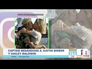 ¡Captan a Justin Bieber y Hailey Baldwin besándose! | Noticias con Paco Zea
