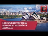 SEP entrega apoyos a becarios en Australia