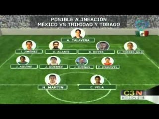 Posible alineación para el partido México vs Trinidad y Tobago