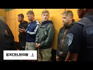 Detienen a europeos por grafitear vagones del Metro WB