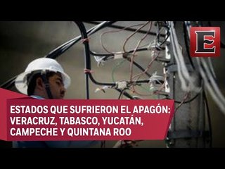 Reportan 'mega apagón' en la Península de Yucatán