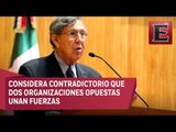 Cuauhtémoc Cárdenas califica de torpe el frente opositor PRD-PAN