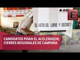 Candidatos inician cierres de campaña