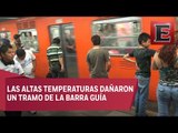 Calor también causa daños a los andenes del Metro