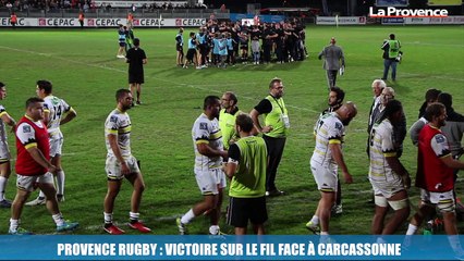 Provence Rugby : victoire sur le fil face à Carcassonne