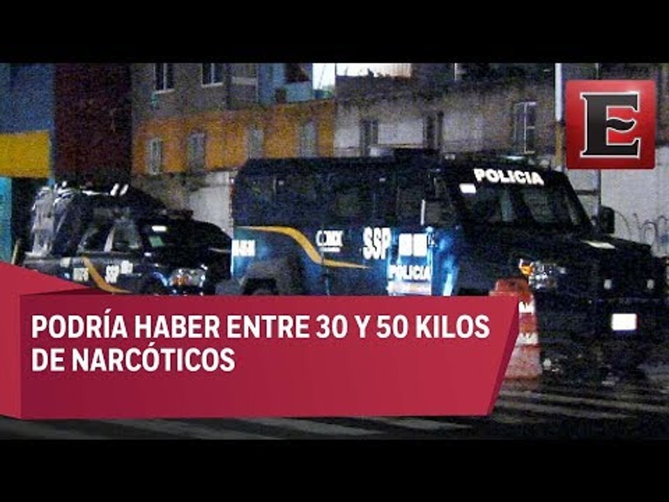 Policía capitalina resguarda predio con carga de narcóticos
