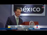 Argentina expresa solidaridad con México