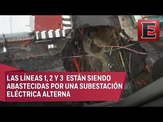 Socavón en el Centro afecta red eléctrica de tres Líneas del Metro