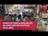 Buscan las mejores ofertas en útiles escolares en el centro de la CDMX