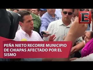 Peña Nieto evalúa daños por sismo en Tonalá