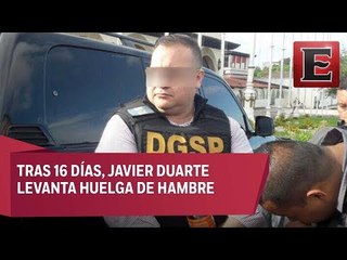 Javier Duarte levanta la huelga de hambre