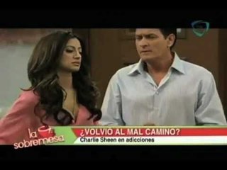 La sobremesa. El actor Charlie Sheen sigue con las adicciones