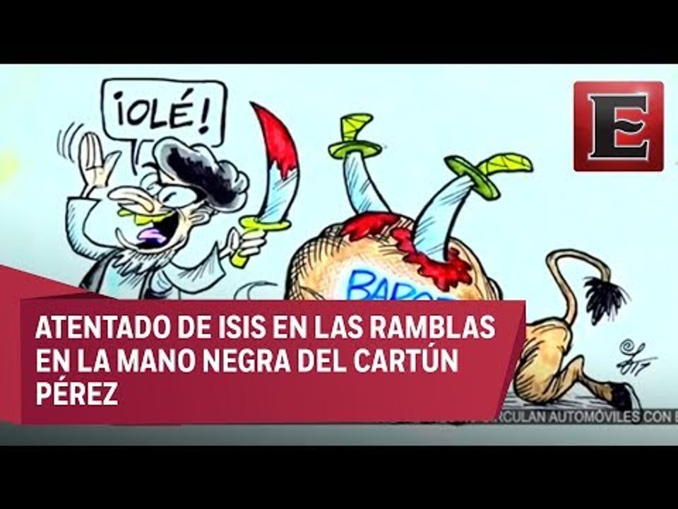 Atentado en Barcelona en la Mano Negra del Cartún Pérez