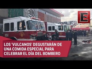 Bomberos atizan las llamas… festejan con asado de jabalí y cabrito