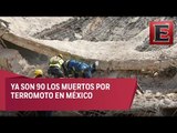 Asciende a 90 el número de muertos tras terremoto en México