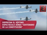 Mexicanos disfrutan en Edomex el espectáculo de la Fuerza Aérea