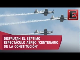 Mexicanos disfrutan en Edomex el espectáculo de la Fuerza Aérea