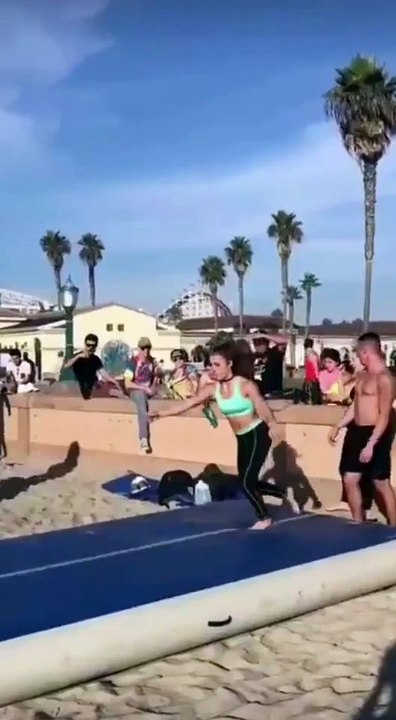 the girl performs extremely well