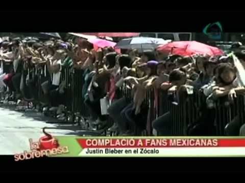La sobremesa Justin Bieber complació a fans mexicanas en el Zócalo