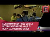 Médicos continúan con cirugía pese a sismo de 7.1°